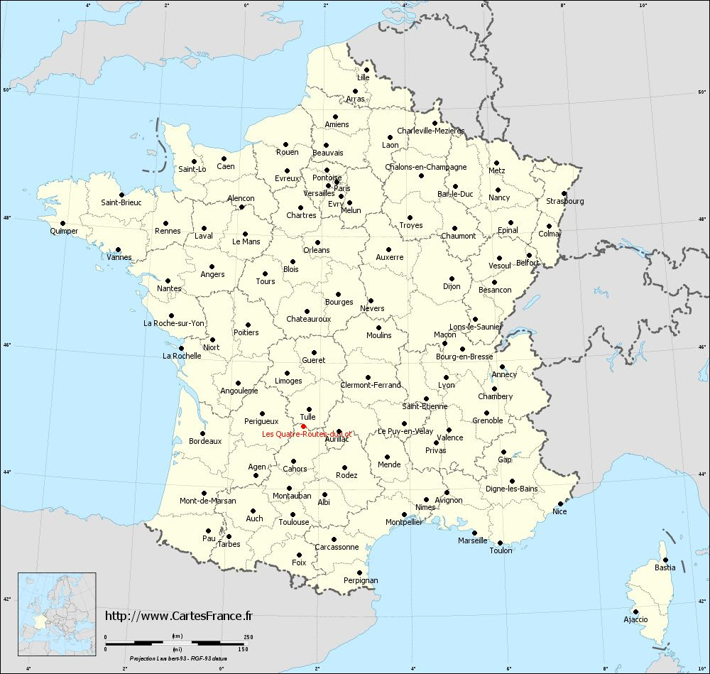 Carte Les Quatre Routes Du Lot Cartes De Les Quatre Routes Du Lot 46110