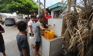 El agua escasea en toda la franja de Gaza.