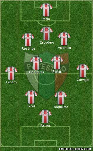 Palestino brought to you by: Cd Palestino S A D P Chile Football Formation
