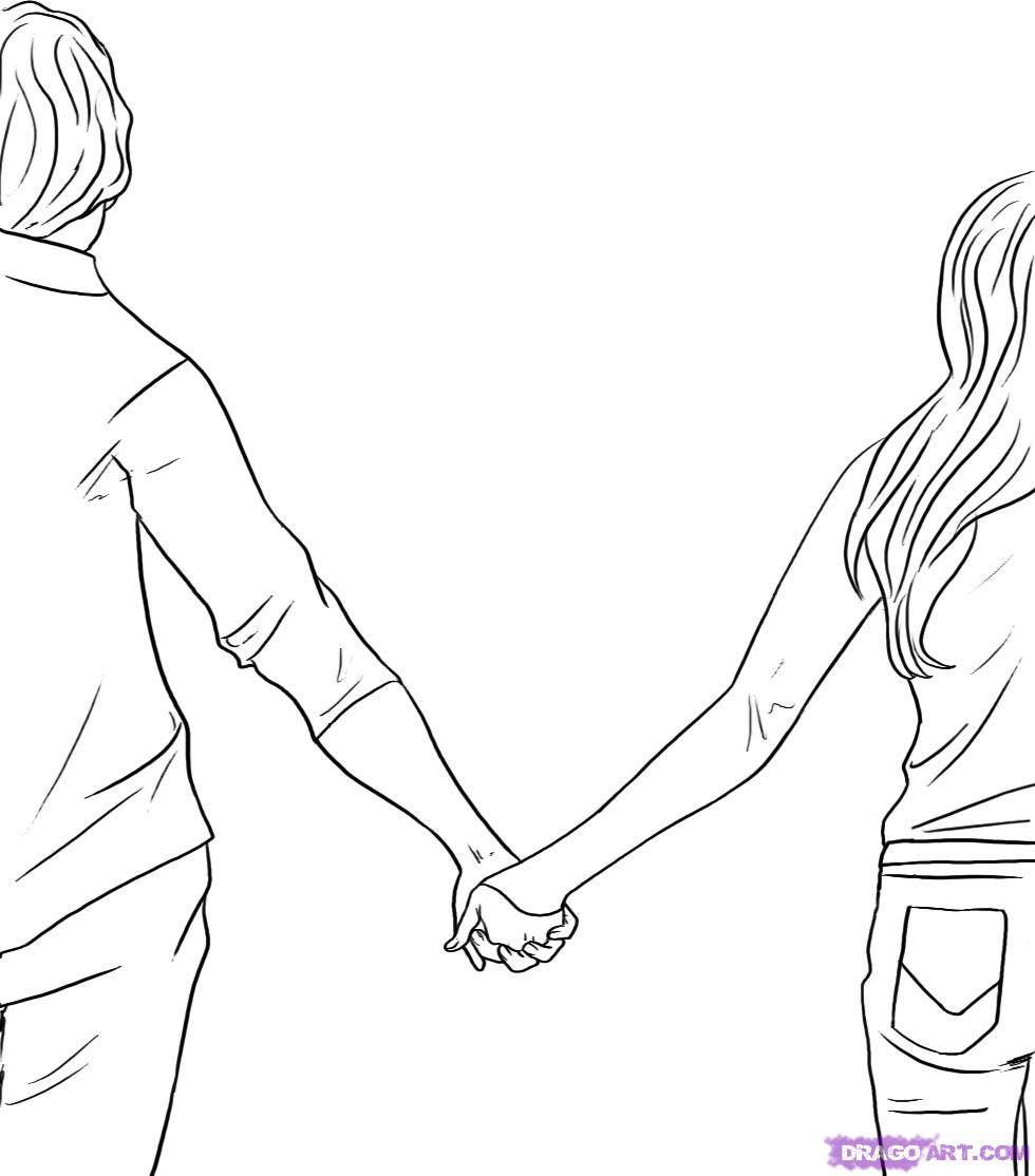 Love Cute Anime Boy And Girl Drawing