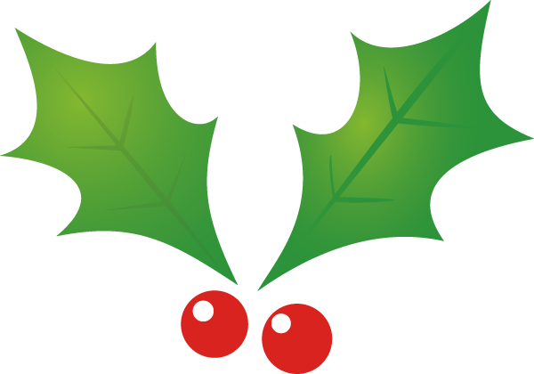 動物画像無料 綺麗なクリスマス 柊 イラスト