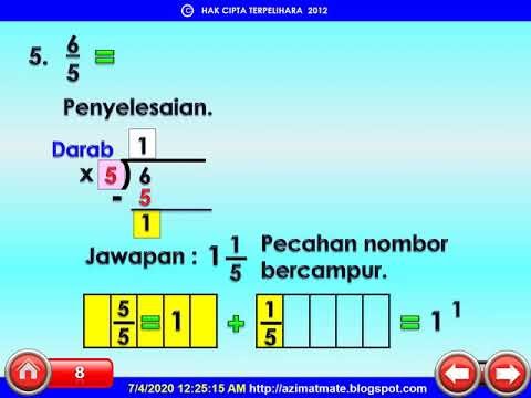 AZIMAT MATEMATIK: TAHUN 3 : PECAHAN TAK WAJAR KEPADA 