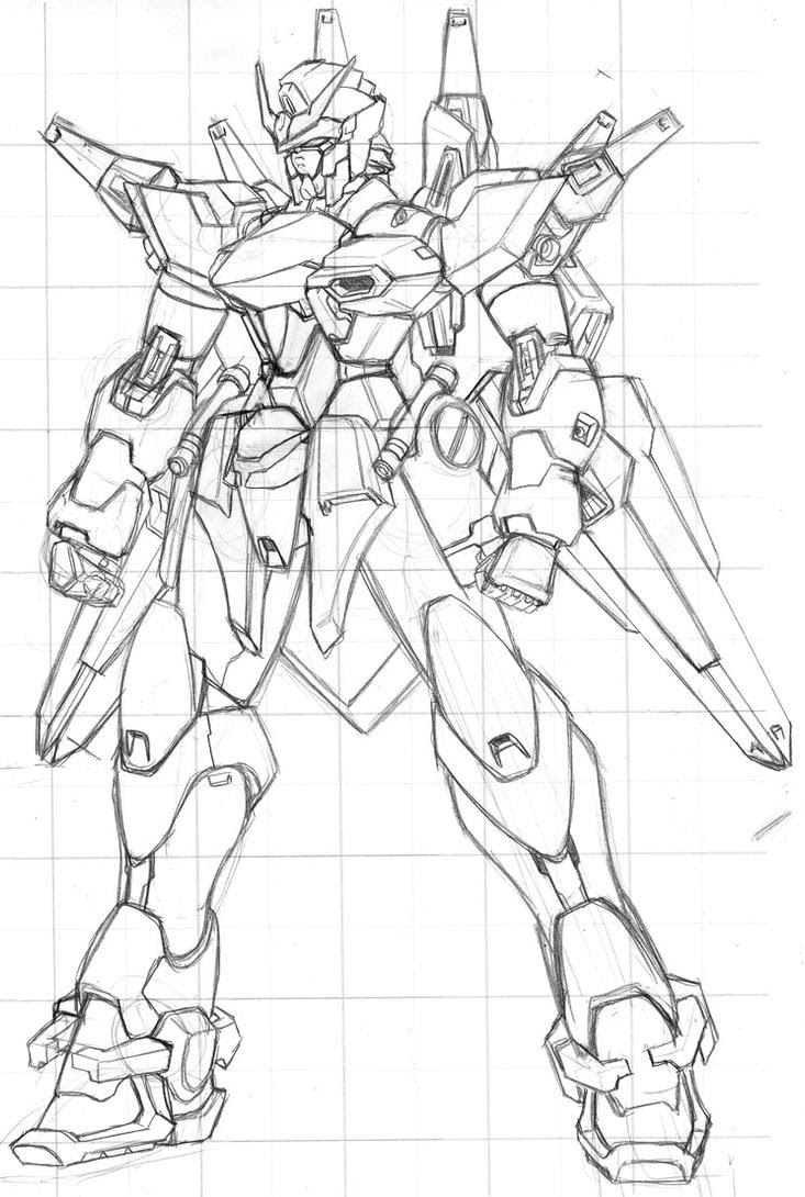 Imperial Gundam Rough By Rekkou On Deviantart Lihat Gambar Mewarnai Robot Gundam Warsiog