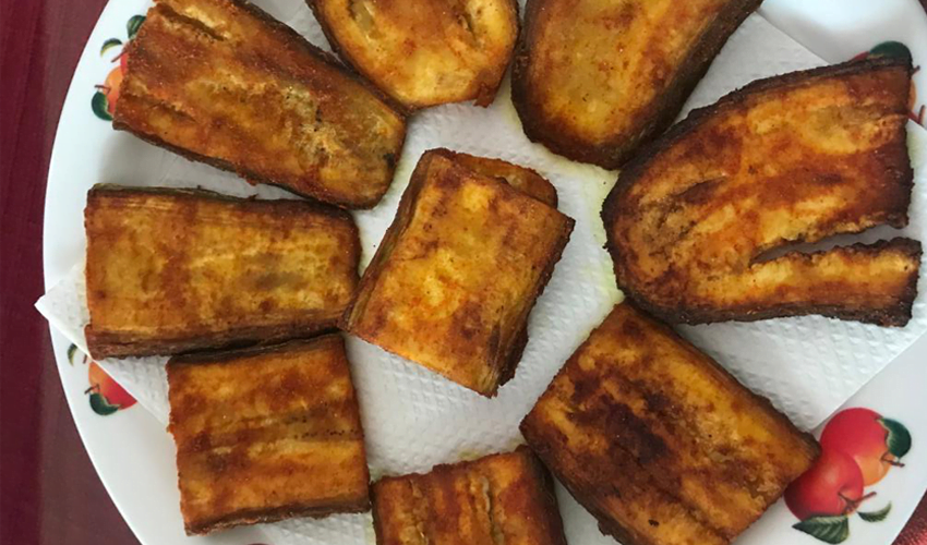 Season with salt (optional) and fry. Raw Banana Fry South Indian Recipe Cooking Revived