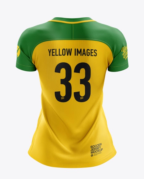 Download Free Women's Soccer Jersey mockup (Back View) (PSD ...