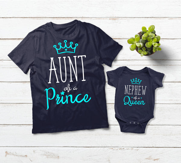 Download Aunt And Nephew Matching Shirts Auntie Queen And Prince Gift Matchizz