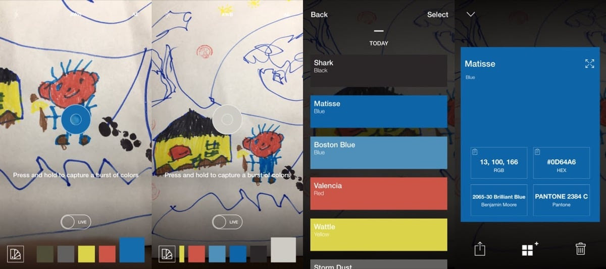 Allows other apps to export jpg and png files to colorvisor. Swatches Live Color Picker Fur Ios Erstellt Farbpaletten Direkt Aus Der Kamera Heraus