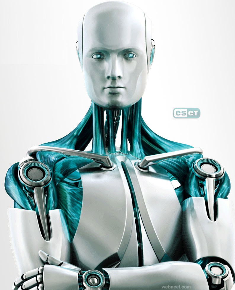 25 Gambar Desain Karakter Robot Masa Depan 3d PhotoShop 