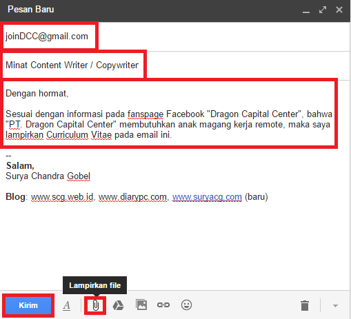 Contoh Surat Lamaran Via Email - Contoh Soal2