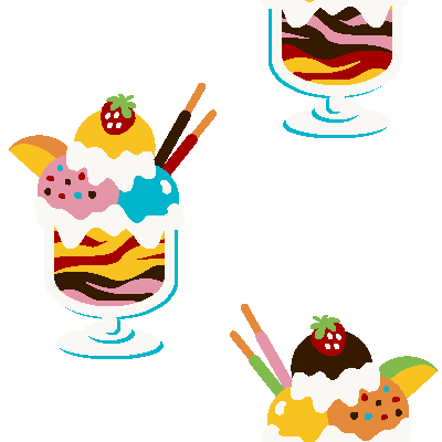 100 パフェ イラスト 簡単 イラスト素材