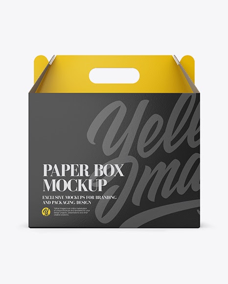 Download Paper Box Mockup - Front View PSD Template