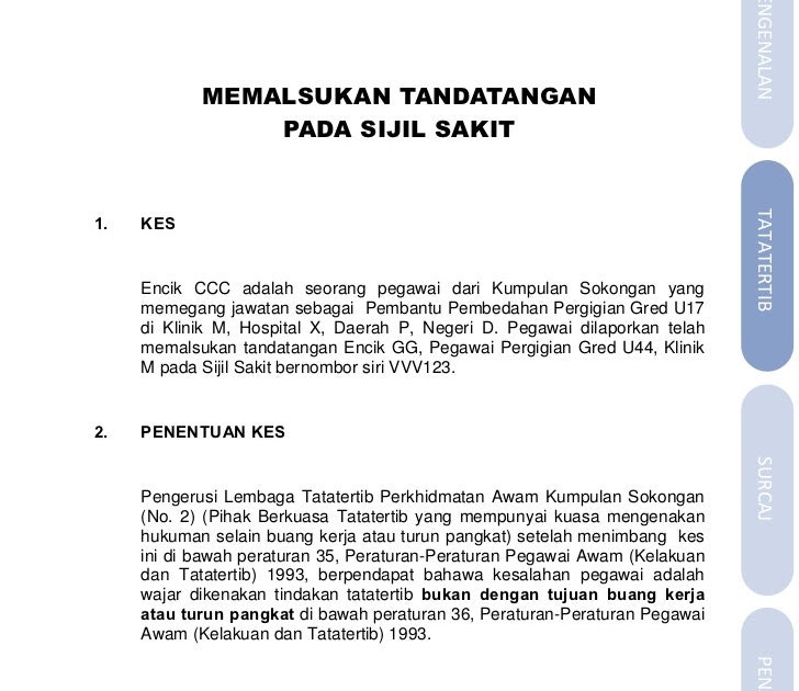 Contoh Surat Tindakan Tatatertib Sinceredsx