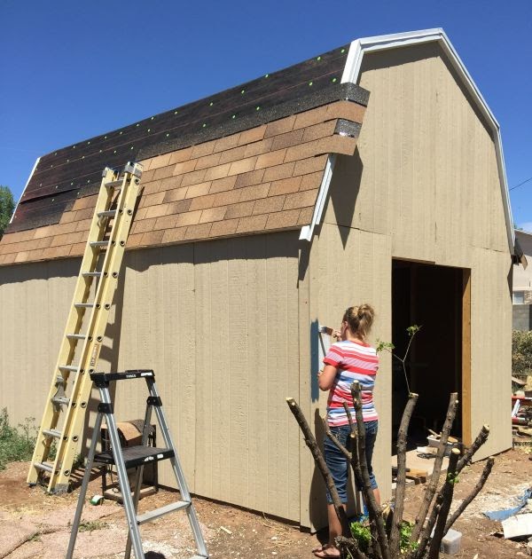how to shingle a gambrel roof shed