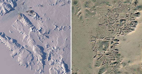 El hielo derretido en la Antártida reveló estas singulares estructuras