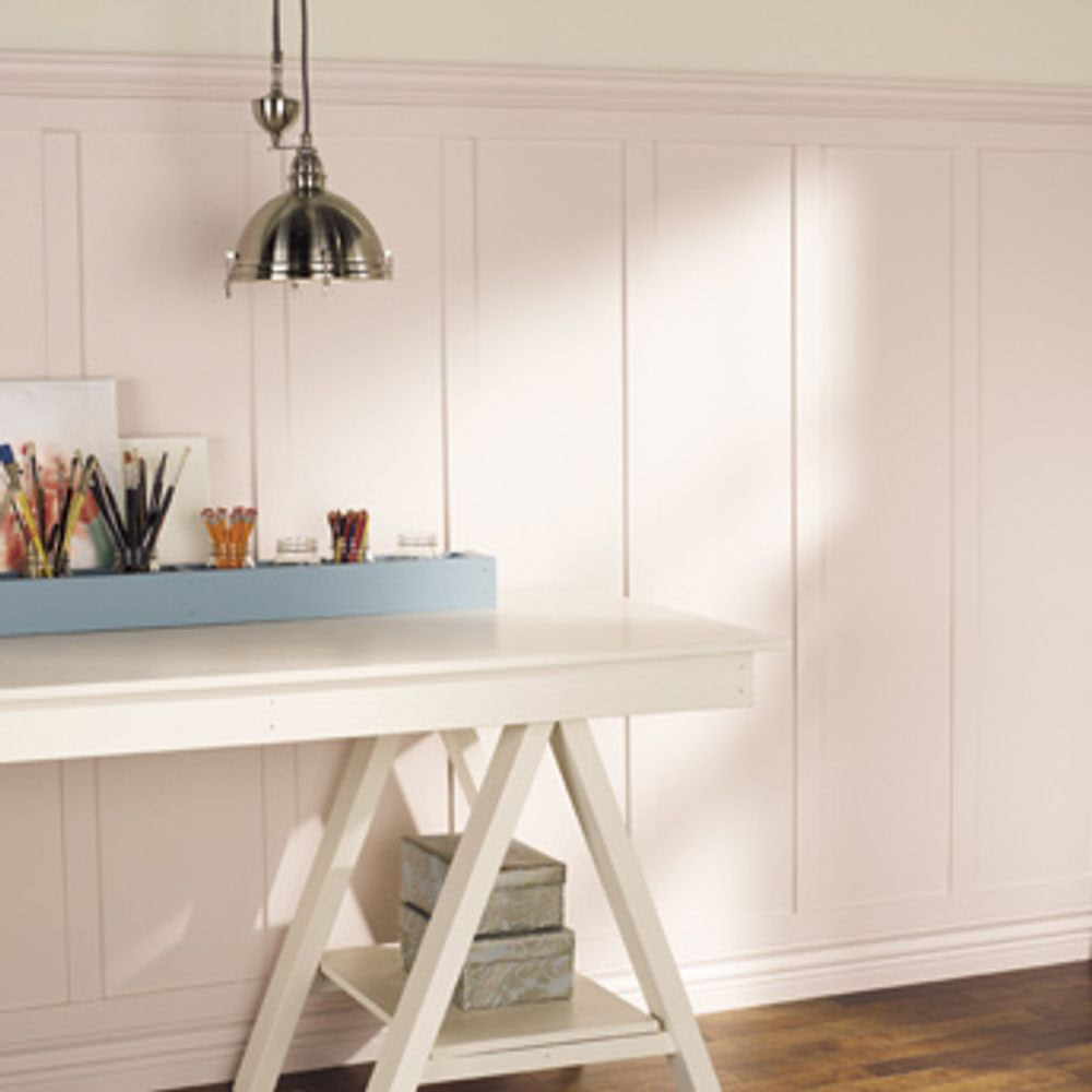 Many of these panel chair molding designs, available in sizes from 24 inches high to 48 inches high, resemble plaster castings with patterns that can please the eye and at the same time create a new decorative wainscot. Bfd Rona Products Diy Install Wall Strips Under The Chair Rail