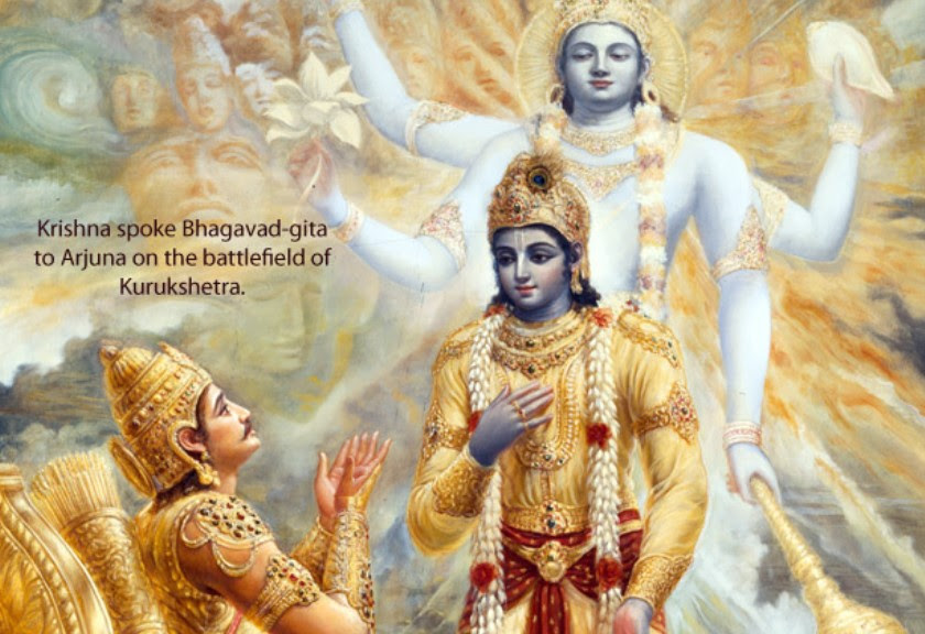 Krishna spoke Bhagavad-gita to Arjuna on the battlefield of Kurukshetra