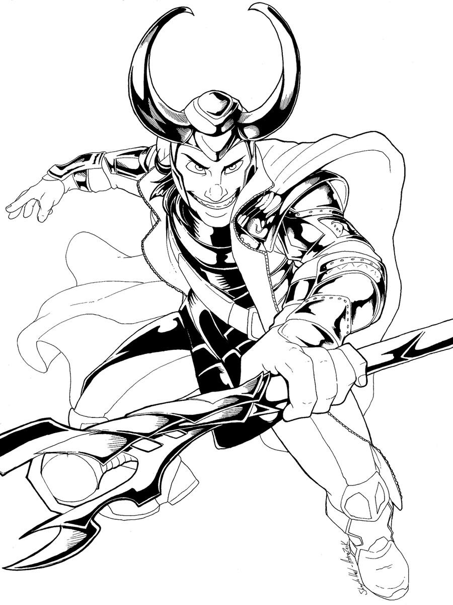 Loki Free Coloring Pages - Coloring Pages