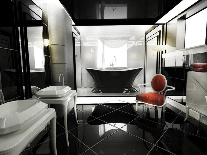 This bathroom corner is ornate in design with a traditional and geometric look. Art Deco Bathroom Style Guide Maggiescarf