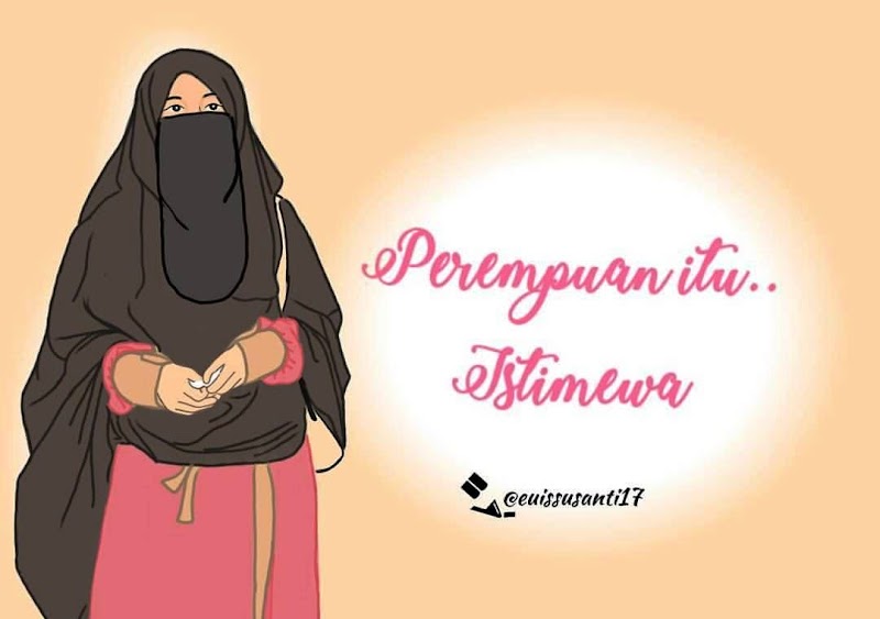 17+ Ide Top Gambar Kartun Muslimah Romantis