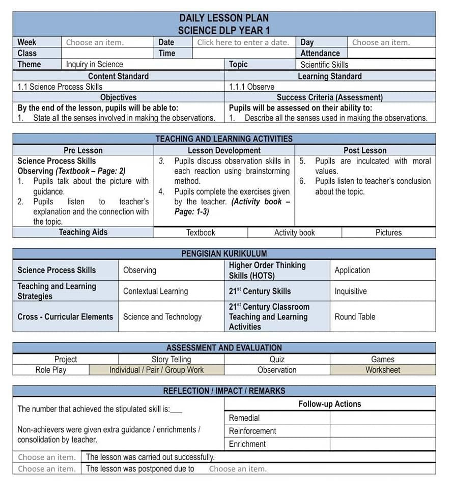 Savesave rph bm 2019 for later. Rancangan Pengajaran Harian Rph Pelbagai Subjek 2021