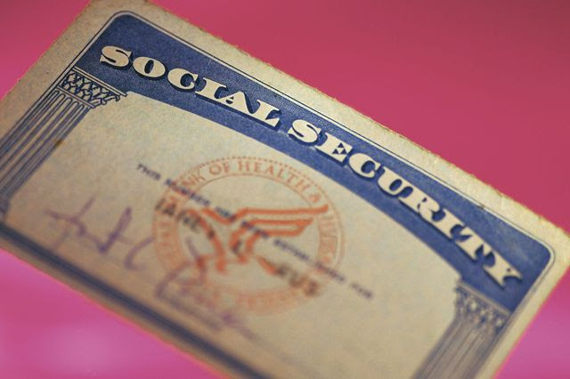 U.S. Social Security card.