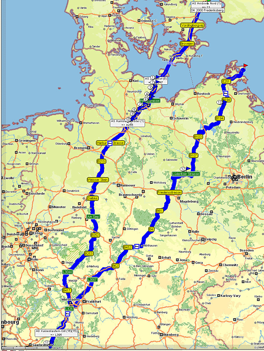 Kort Over Tyskland Motorvej | Kort