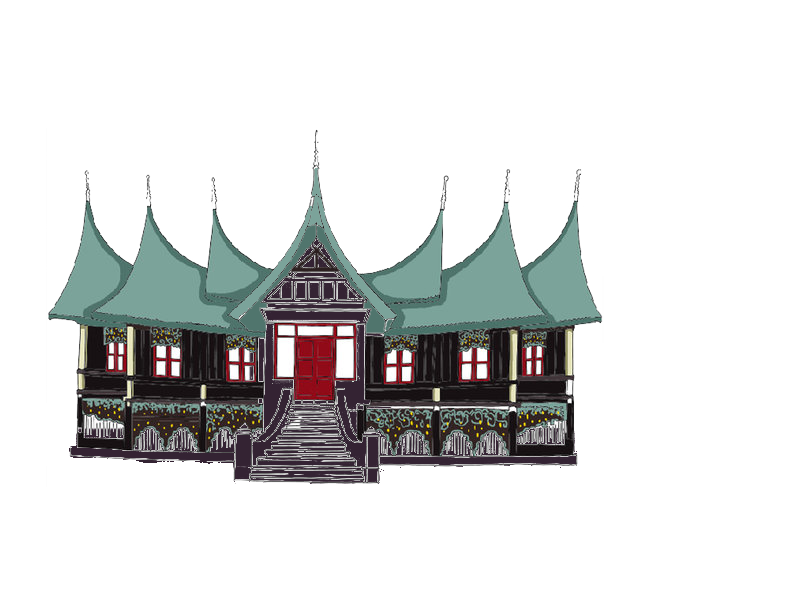 Desain Rumah  Adat  Minang  Gontoh