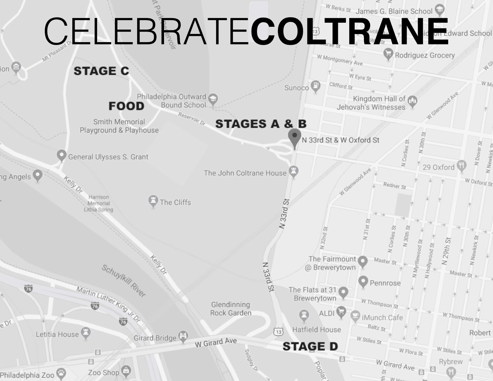 Celebrate Coltrane 2019 Map