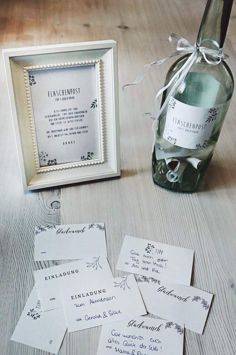 Die hochzeit ist der höhepunkt einer jeden liebesgeschichte. Flaschenpost Gastebuch Alternative Fur Die Hochzeit Hochzeitskiste