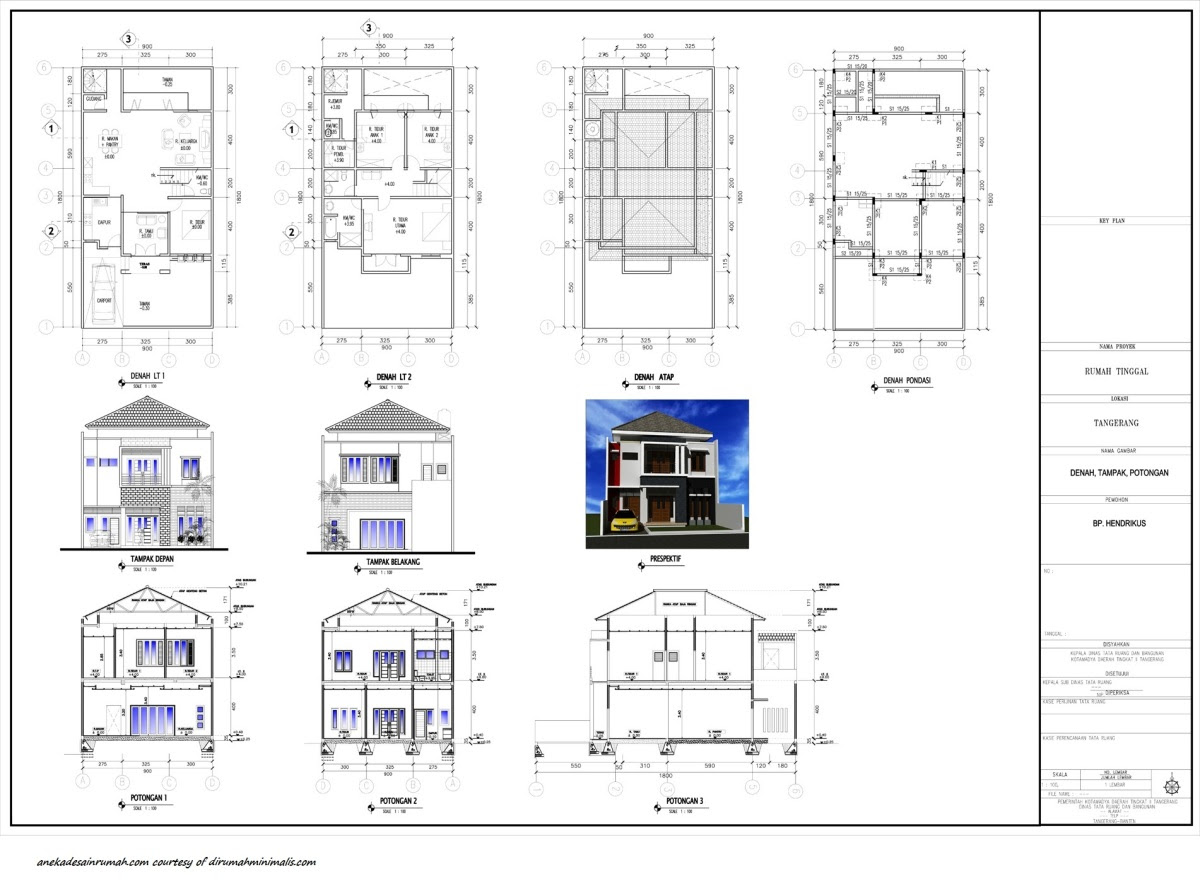 Rumah Minimalis 2 Lantai Di Lahan Sempit Rudiju