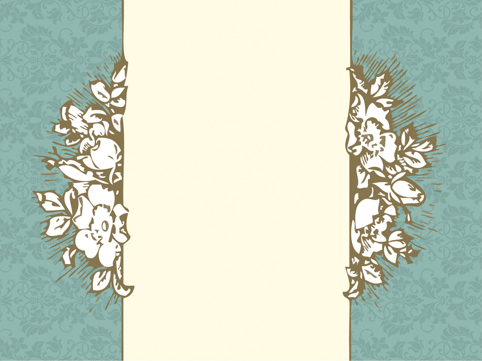 All these folded invitation templates will give a homemade touch to your invitation cards. Wedding Invitation Floral Powerpoint Templates Blue Green Love Silver Free Ppt Backgrounds And Templates
