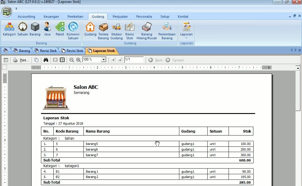Aplikasi Stok Barang Dan Penjualan Excel Blog Belajar