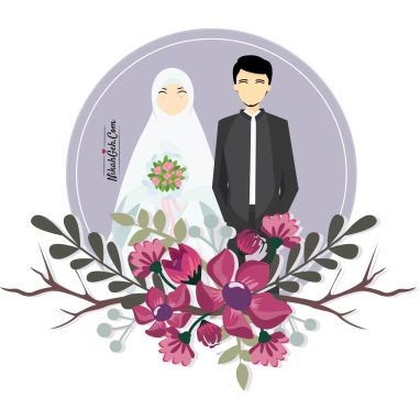 15 Gambar  Kartun  Pernikahan Muslim Miki Kartun 