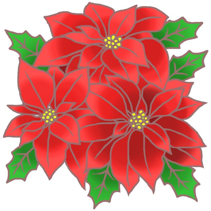 無料イラスト画像 新着クリスマス 花 イラスト フリー