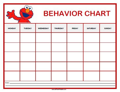 Elmo Behavior Chart Free Printable