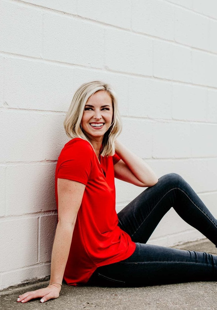 Image of Ready Now Criss Cross Top in Poppy Red