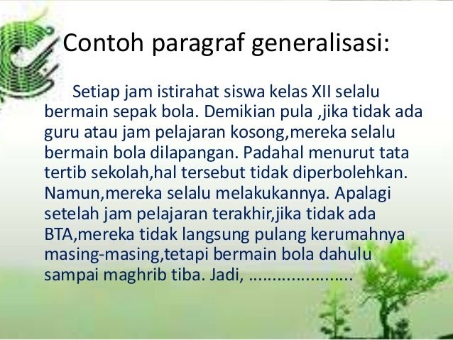 Contoh Fenomena Generalisasi - Contoh 0208