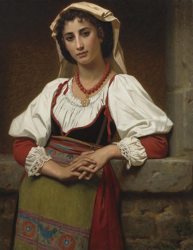 The Neapolitan Girl (1876)- Hugues Merle (1823-1881).jpg