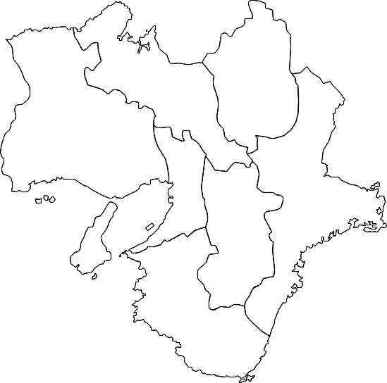 心に強く訴える白地図 近畿 地方 花の画像