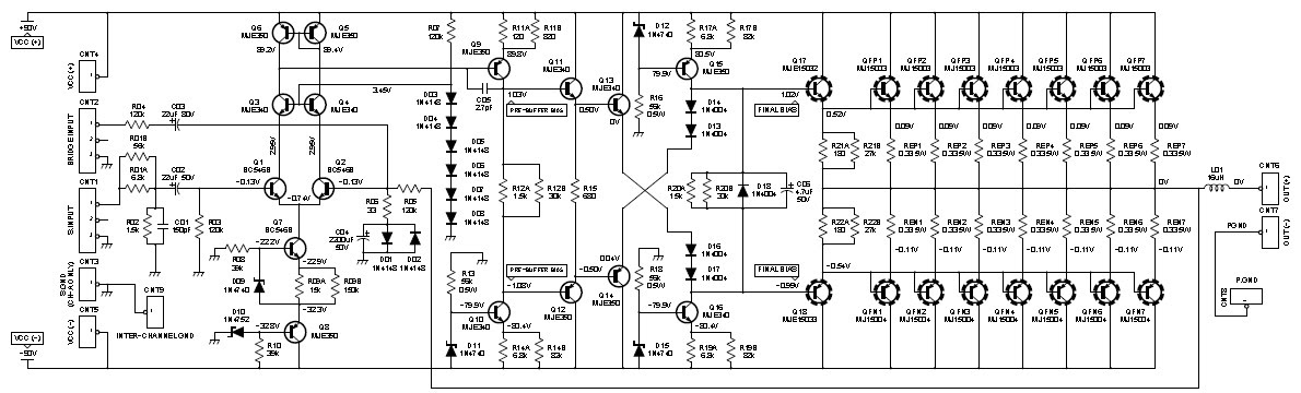 Soft Wiring 10000 Watts Power Amplifier Schematic Diagram