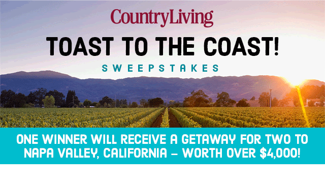 Country Living Toast to the Coast Sweepstakes