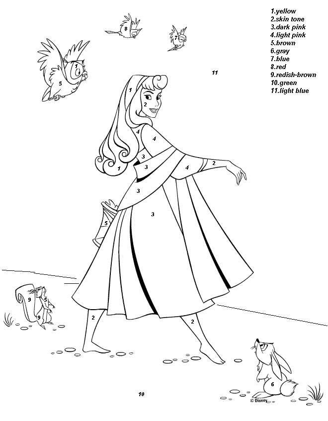 Coloring Pages By Number Disney