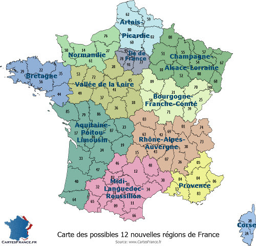 Le site geofabrik est bien connu pour fournir des cartes de référence extraites d'openstreetmap sur l'ensemble du monde, mais il propose l'ancien découpage, ce jeu données est. Carte De France Region Carte Des Regions Francaises