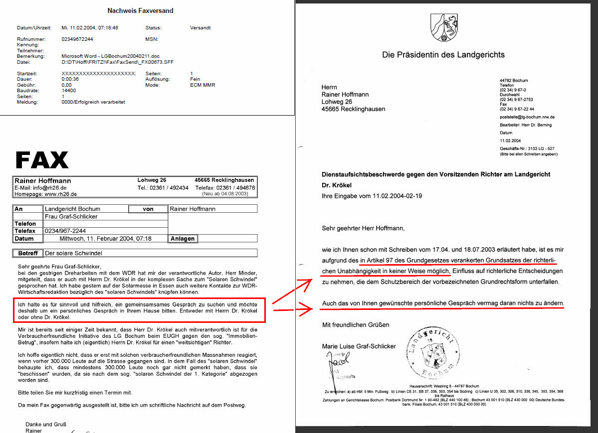 * digitales wörterbuch der deutschen sprache „aktenvermerk. Aktenvermerk Vom 22 02 2008 Eines Bochumer Richters Angebliche Querulanz Konnte Erblich Sein Solarkritik De Die Geheimakte Hoffmann
