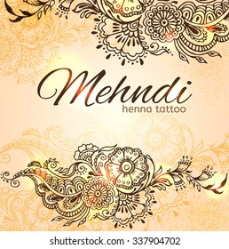 Blank Mehndi Invitation Template - Mehndi Tattoo Art ...