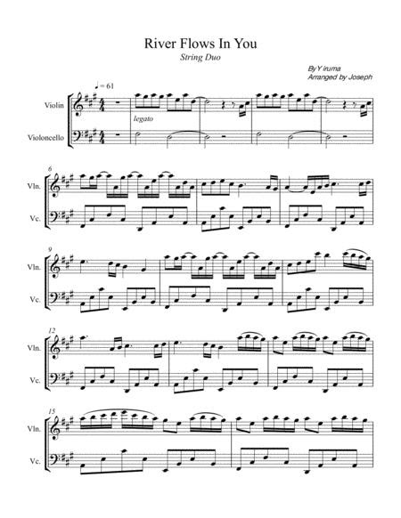 Sheet Music River Flows In You Violin : River Flows In You (for Violin