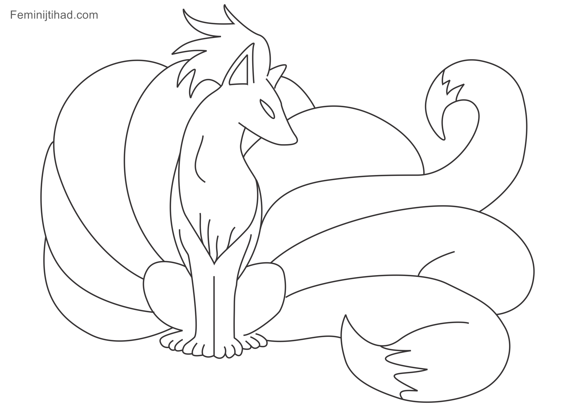 Supercoloring vulpix / ninetales coloring page | h. The Best Free Vulpix Coloring Page Images Download From 118 Free Coloring Pages Of Vulpix At Getdrawings