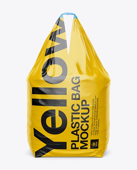 Download 1000kg Concrete Plastic Bag PSD Mockup Front View
