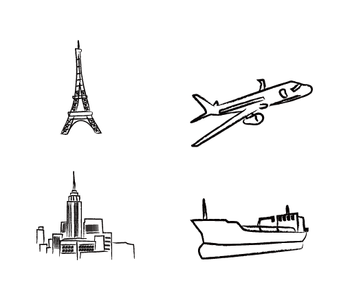 完了しました かっこいい 飛行機 イラスト おしゃれ ただの無料イラスト