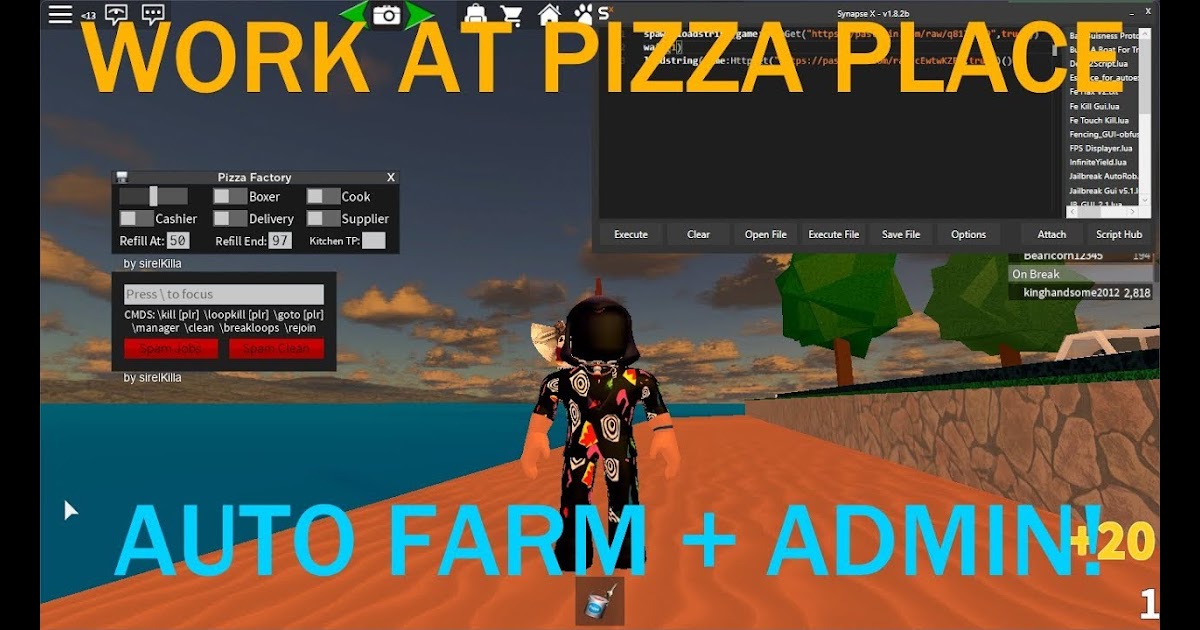 Roblox Work At A Pizza Place Scripts - roblox admin trolling work at a pizza place